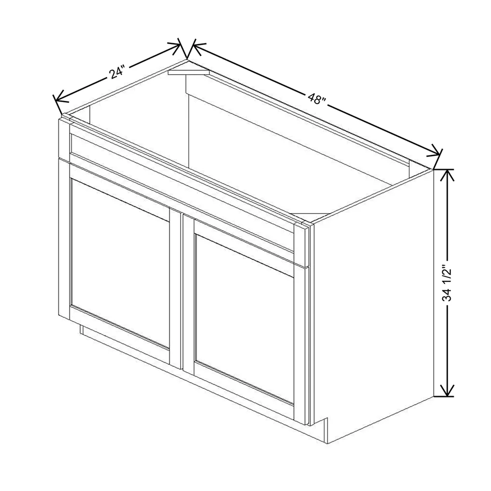 48" Width Sink Base Cabinet (SB48) | Smart Buy Cabinetry